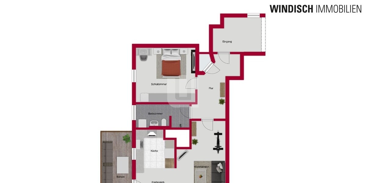 WINDISCH - Traumhafte 2-Zi.-Wohnung mit gehobener Ausstattung und Aufzug in zentraler Lage - Etagenwohnung Gröbenzell | Angebot:26456020
