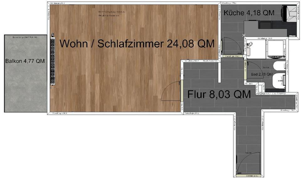 Etagenwohnung München Am Riesenfeld - 1 Zimmer, 43 m&sup2;, 385.000&euro; | Angebot:26738114