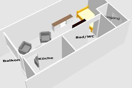 Wohnung München-Solln Solln - 1 Zimmer, 35 m&sup2;, 299.000&euro; | Angebot:26552962