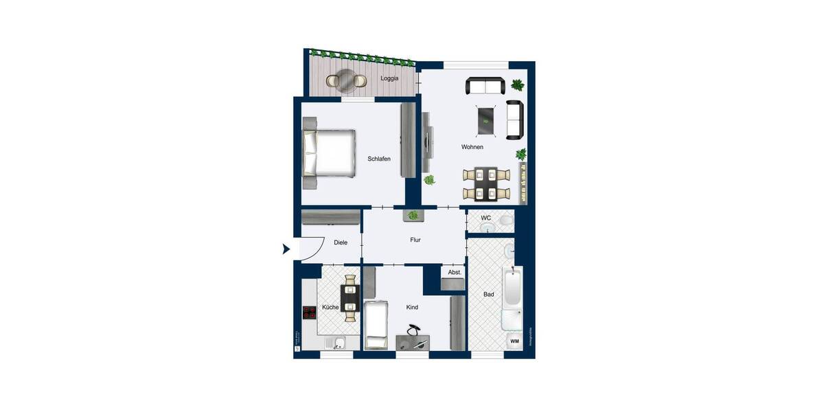 Etagenwohnung München Milbertshofen-Am Hart - 3 Zimmer, 77 m&sup2;, 525.000&euro; | Angebot:26218950