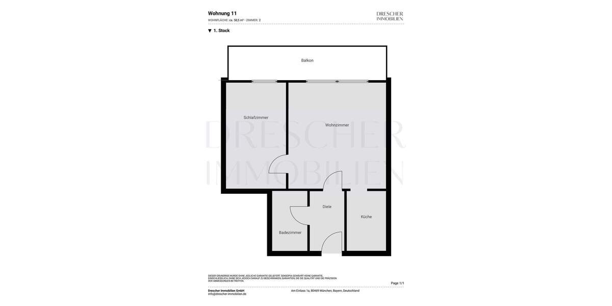 Etagenwohnung München Thalk.Obersendl.-Forsten-Fürstenr.-Solln - 2 Zimmer, 58 m&sup2;, 1.435&euro; | Angebot:25527155