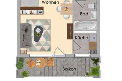 Wohnung zum Mieten in Ismaning 558 € 36 m² 1 zimmer