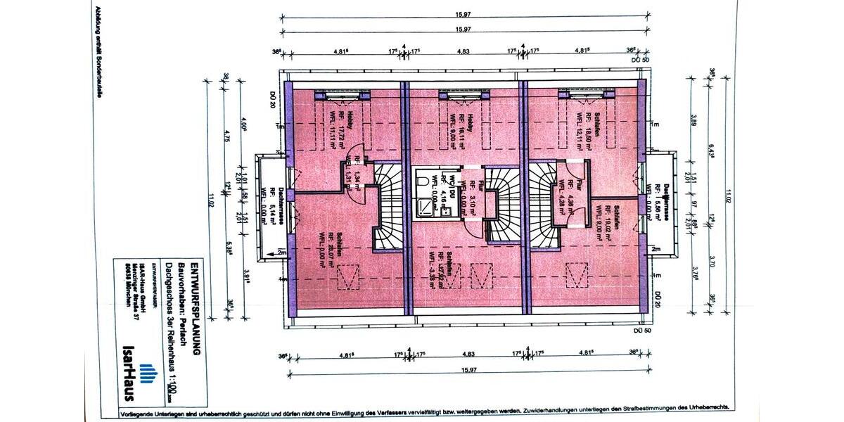 Reihenhaus München Ramersdorf-Perlach - 1 Zimmer, 168 m&sup2;, 1.600.000&euro; | Angebot:27155603