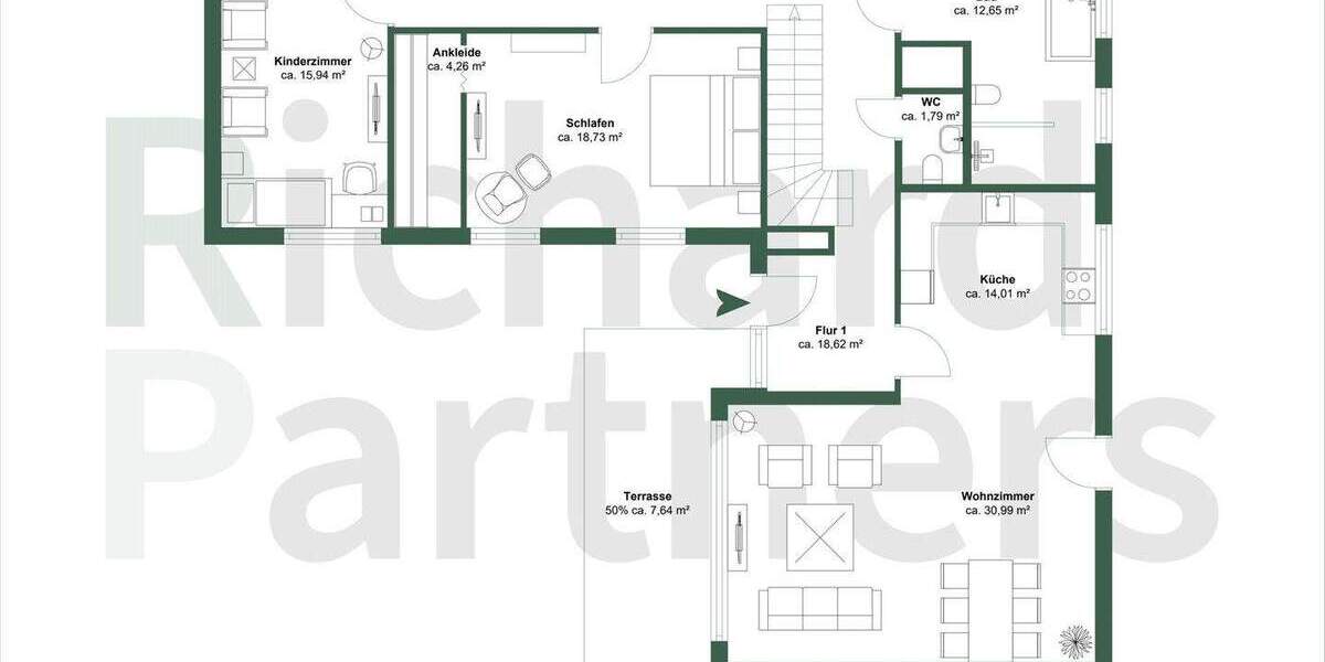 Reihenendhaus Ottobrunn - 6 Zimmer, 241 m&sup2;, 1.499.000&euro; | Angebot:25694619