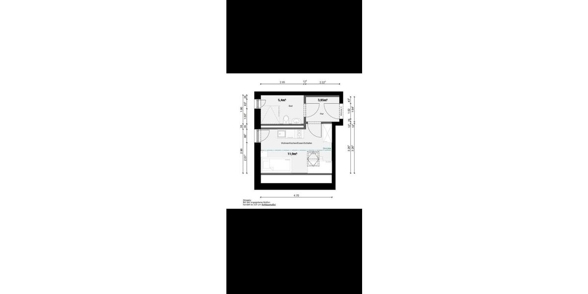 Dachgeschoßwohnung Eching - 1 Zimmer, 20 m&sup2;, 770&euro; | Angebot:26414797
