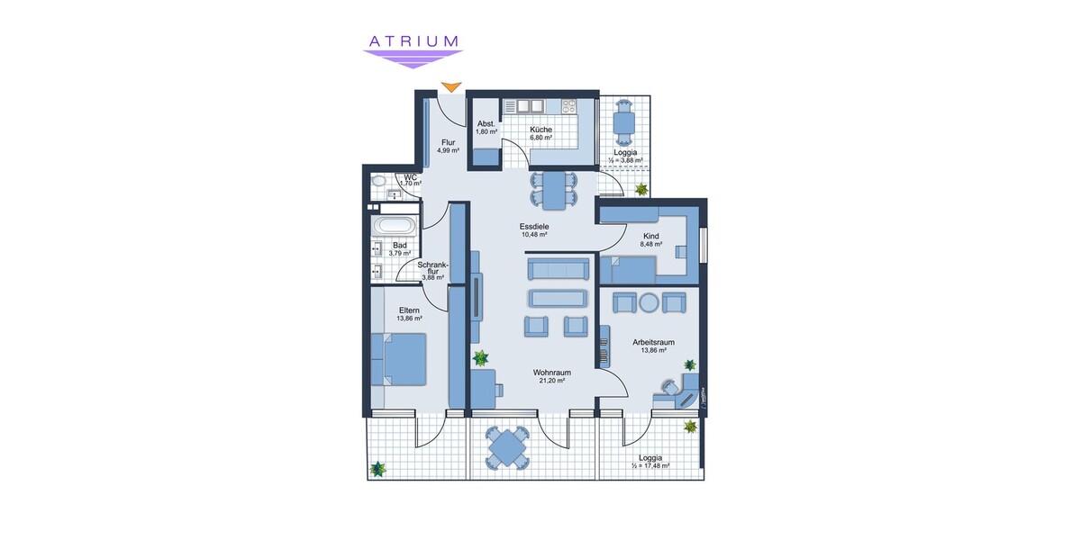 Hot Summer - Hot Deal 4-Zi.-ETW mit 2 Loggien und Tiefgarage in Taufkirchen - Etagenwohnung Taufkirchen | Angebot:26820860