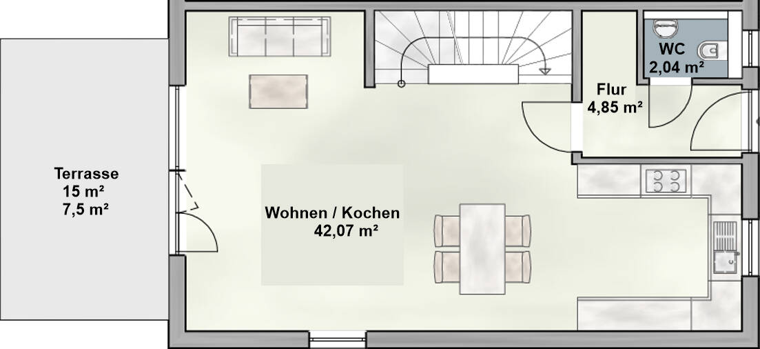 Reihenendhaus München Allach-Untermenzing - 6 Zimmer, 151 m&sup2;, 1.290.000&euro; | Angebot:26273009