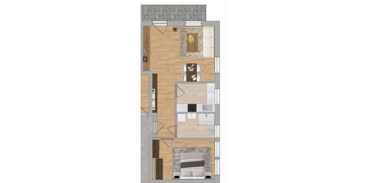 Etagenwohnung Grasbrunn Harthausen - 2 Zimmer, 54 m&sup2;, 1.150&euro; | Angebot:26733602
