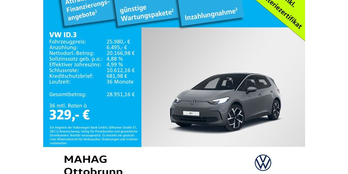 VW ID.3 40.268 km 25.980 &euro; Ottobrunn 85521