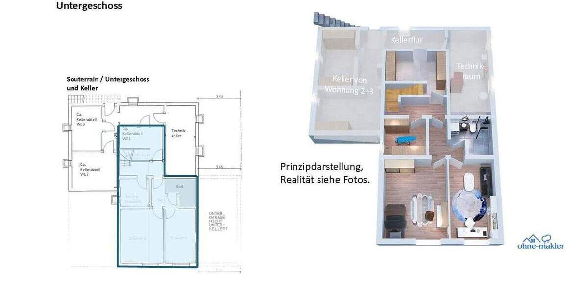 Gartenwohnung, frisch renoviert mit neuer Heiztechnik, 4+2 Zimmer 6 zimmer