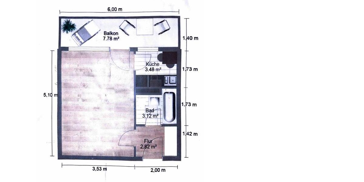Etagenwohnung München Ramersdorf-Perlach - 1 Zimmer, 32 m&sup2;, 220.000&euro; | Angebot:27082887