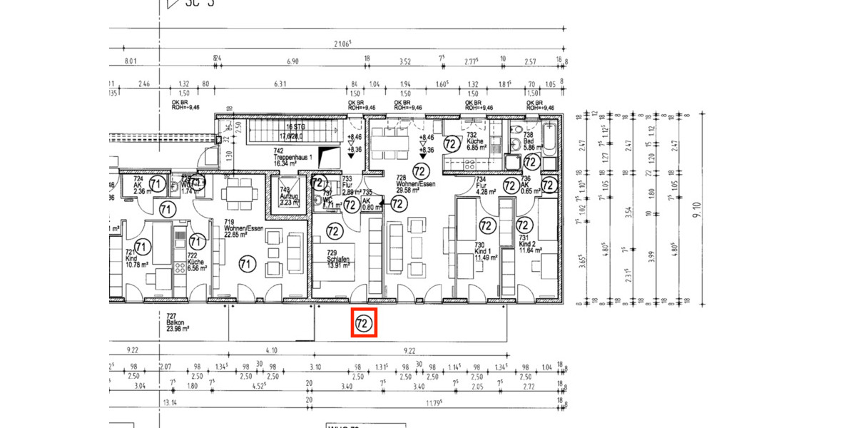 Etagenwohnung Unterföhring - 4 Zimmer, 90 m&sup2;, 660.000&euro; | Angebot:26410935