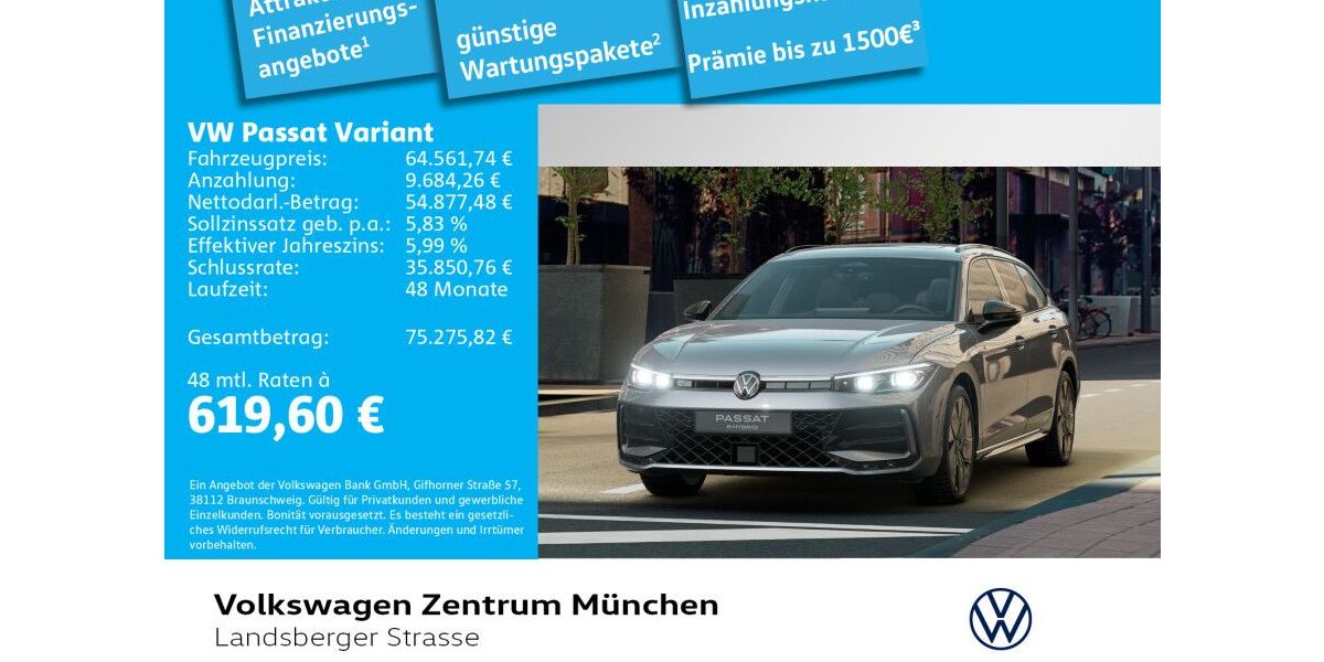 VW Passat Variant 9.915 km 53.981 &euro; München 80687