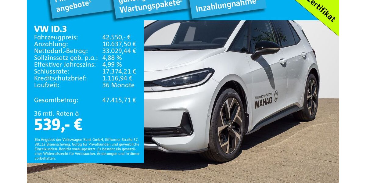VW ID.3 3.000 km 42.550 &euro; München 80807
