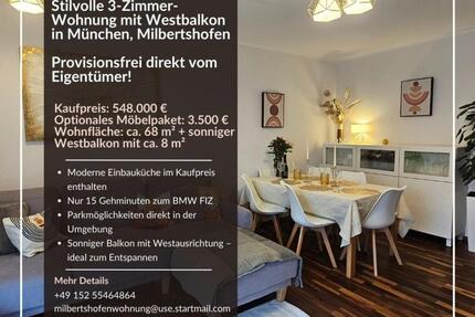 Stilvolle 3-Zimmer-Wohnung in München – Milbertshofen
