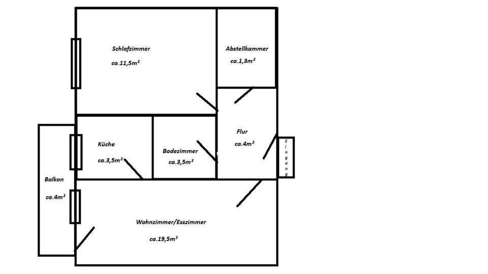 Etagenwohnung München Am Riesenfeld - 2 Zimmer, 47 m&sup2;, 1.100&euro; | Angebot:25650938
