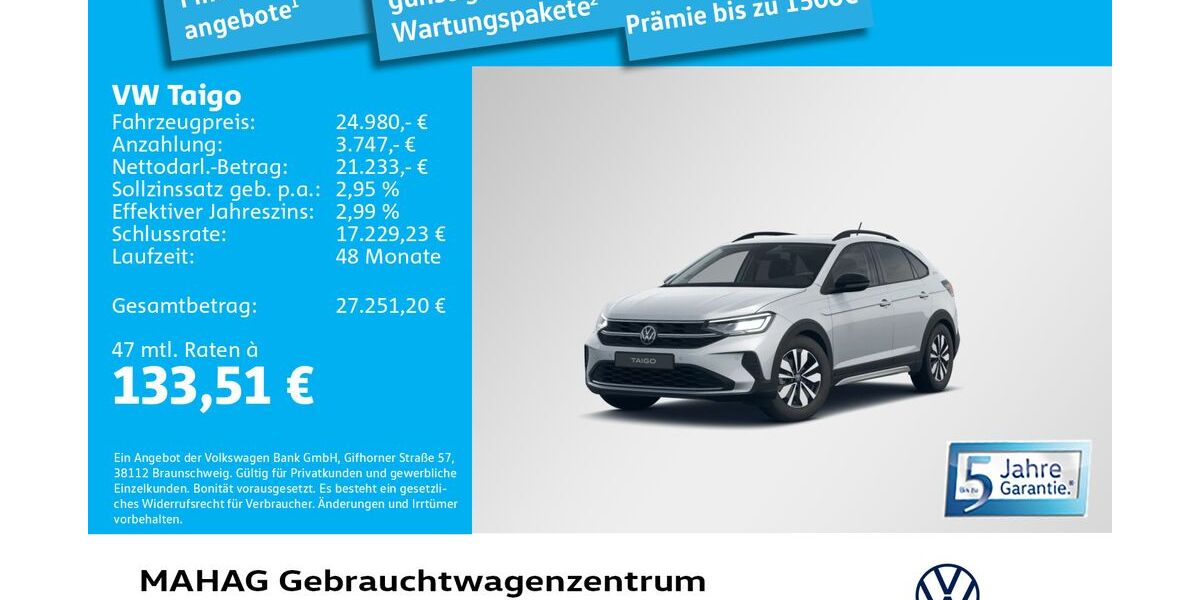 VW Taigo 4.329 km 24.980 &euro; München 80935
