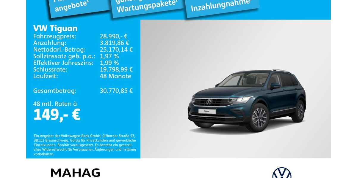 VW Tiguan 42.993 km 27.981 &euro; Ottobrunn 85521