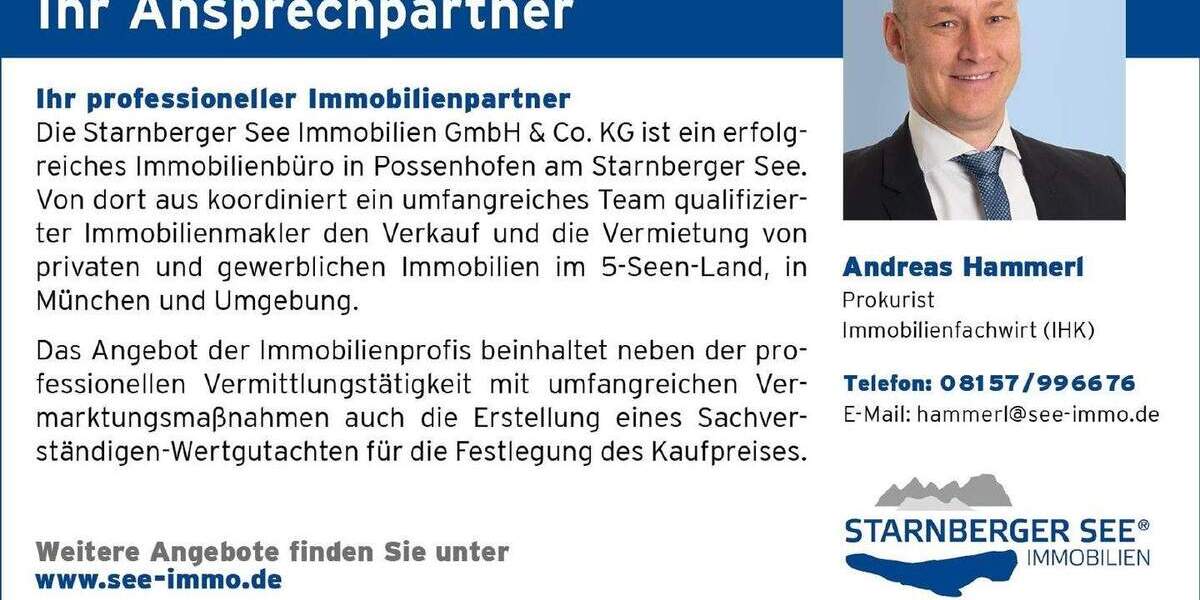 Etagenwohnung Starnberg - 3 Zimmer, 117 m&sup2;, 2.300&euro; | Angebot:25741429