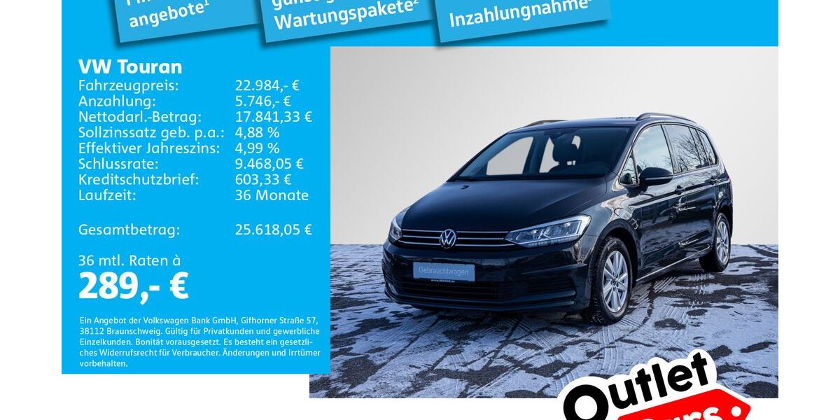 VW Touran 100.519 km 21.486 &euro; Dachau 85221