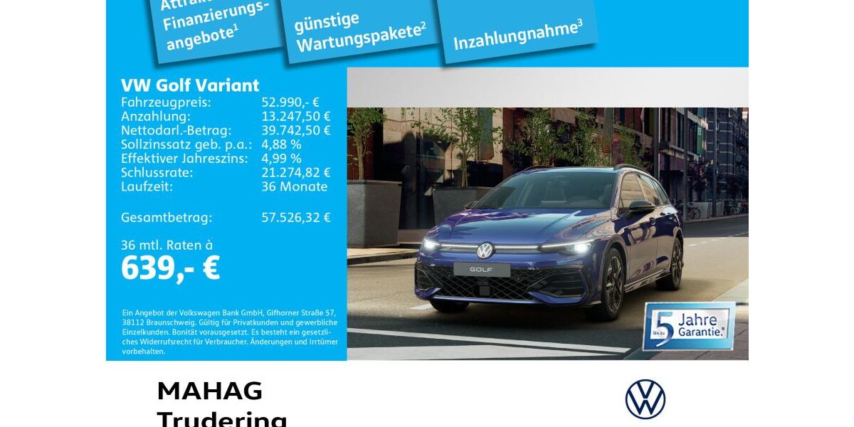 VW Golf 2.989 km 52.990 &euro; München 81825