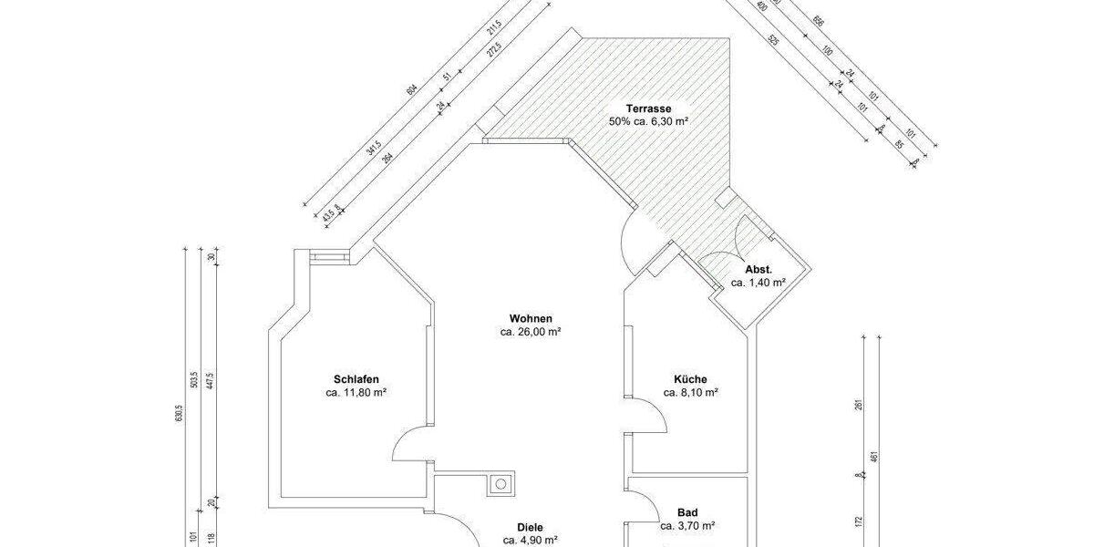 Erdgeschoßwohnung München Allach-Untermenzing - 2 Zimmer, 62 m&sup2;, 1.400&euro; | Angebot:26152320