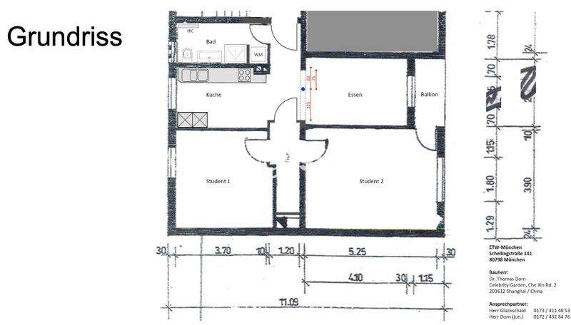 Etagenwohnung München Maxvorstadt - 3 Zimmer, 68 m&sup2;, 1.800&euro; | Angebot:25980191