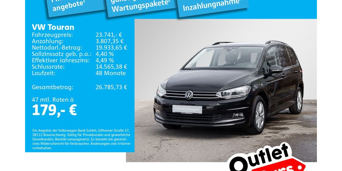 VW Touran 73.450 km 23.592 &euro; Dachau 85221