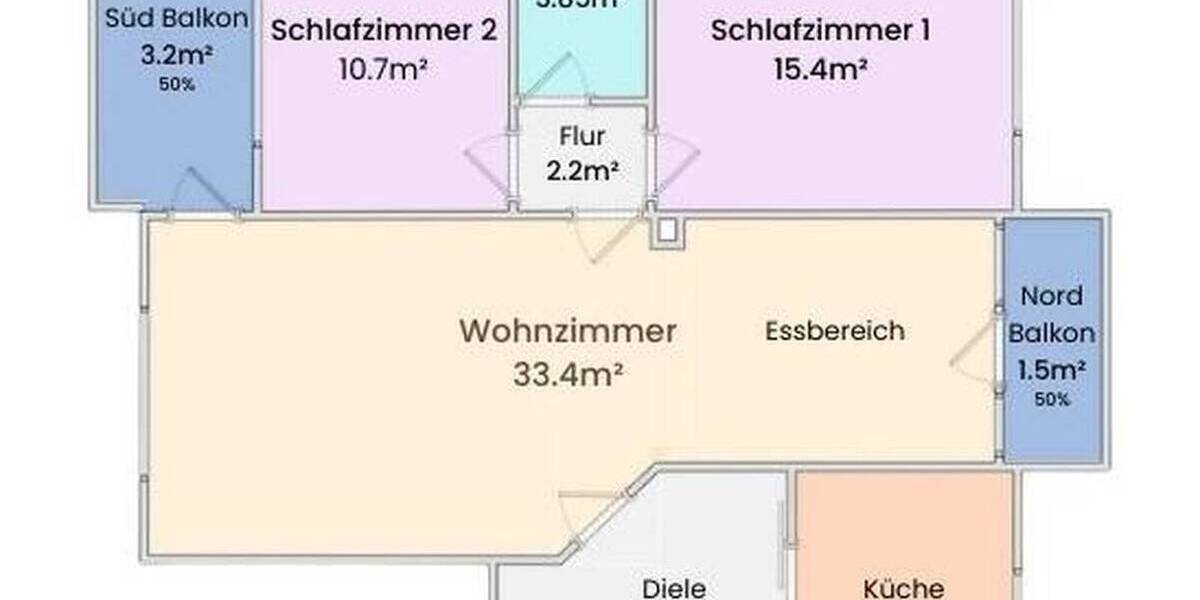Etagenwohnung Germering - 3 Zimmer, 87 m&sup2;, 559.000&euro; | Angebot:26424400