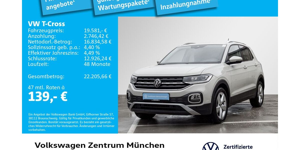 VW T-Cross 74.977 km 18.394 &euro; München 80687