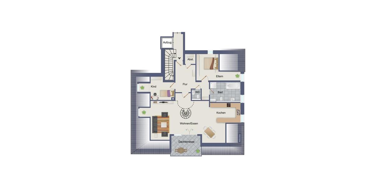 Dachgeschoßwohnung Gröbenzell - 3 Zimmer, 106 m&sup2;, 2.050&euro; | Angebot:25002696