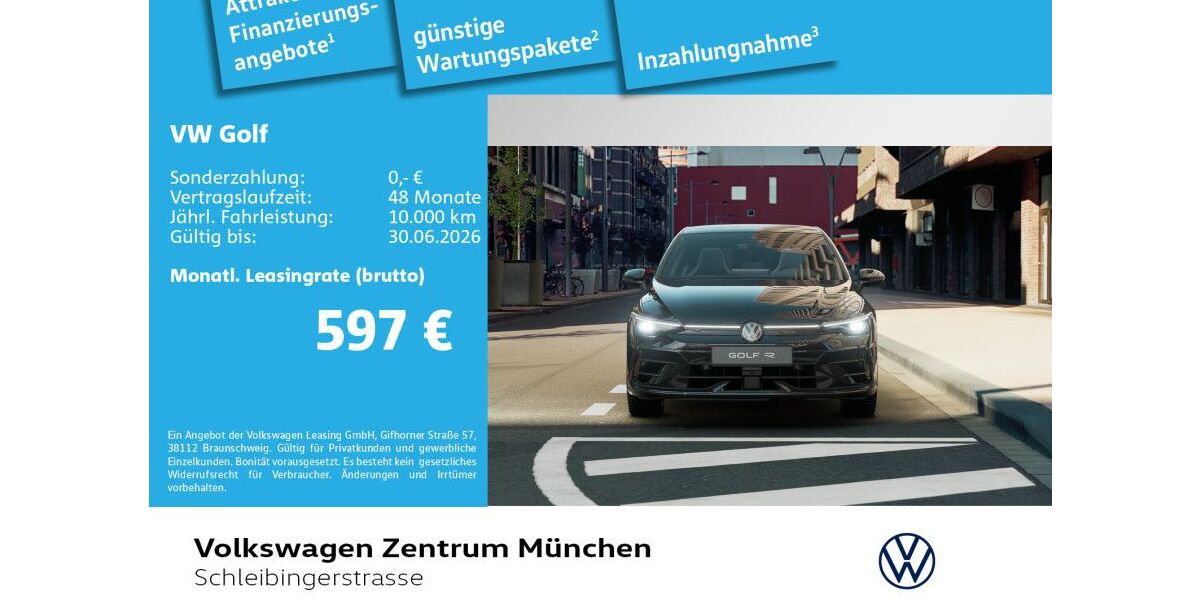 VW Golf 3.000 km 55.480 &euro; München 81669