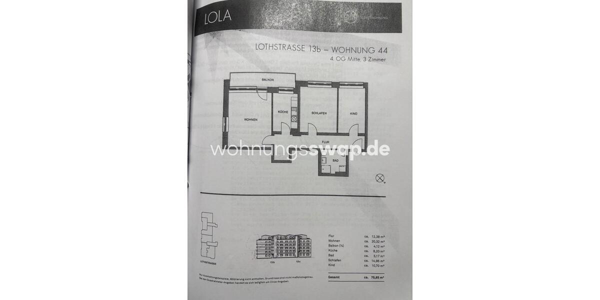 Etagenwohnung München Ludwigsvorstadt-Isarvorstadt - 3 Zimmer, 75 m&sup2;, 1.433&euro; | Angebot:26180645