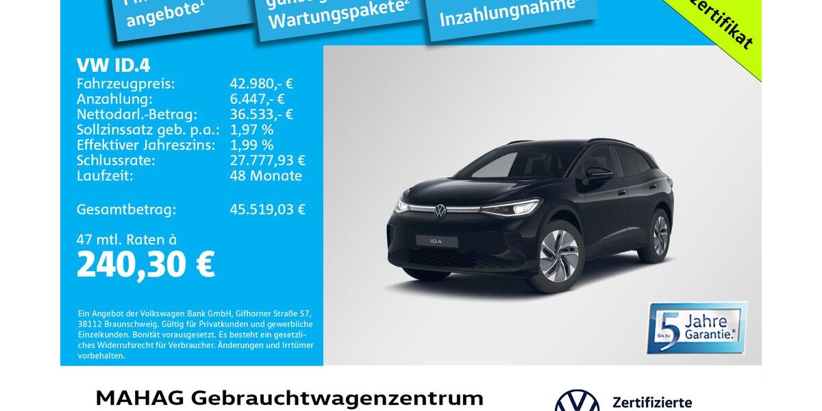 VW ID.4 9.708 km 42.980 &euro; München 80935