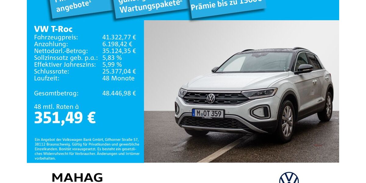 VW T-Roc 3.000 km 33.480 &euro; Ottobrunn 85521