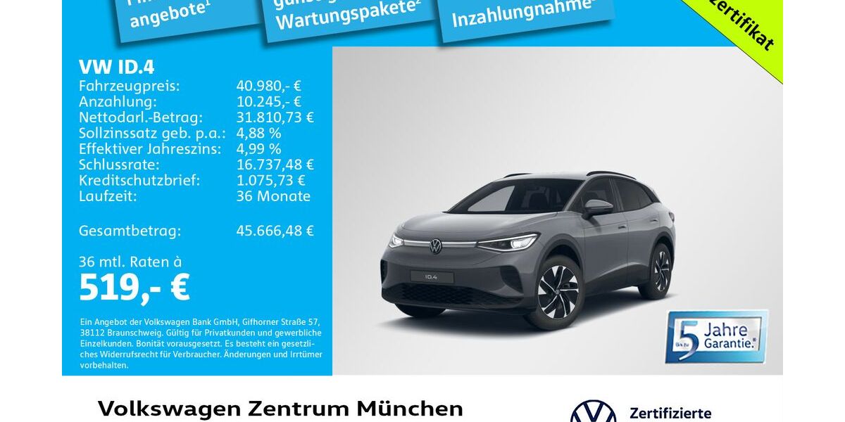 VW ID.4 17.364 km 40.980 &euro; München 80687