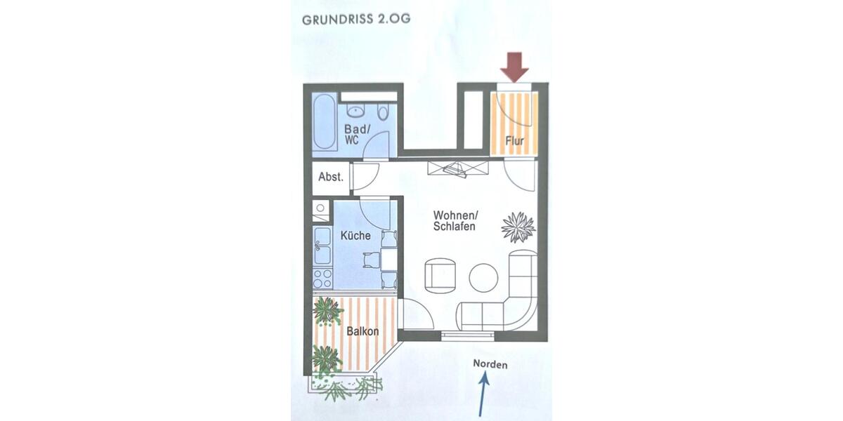 PRIVAT - Ruhige 1-Zimmer-Wohnung mit Lift & TG - U-Bahn fußläufig 1 zimmer