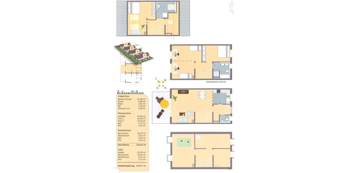 Reihenhaus Holzkirchen - 5 Zimmer, 137 m&sup2;, 1.150.000&euro; | Angebot:26104080