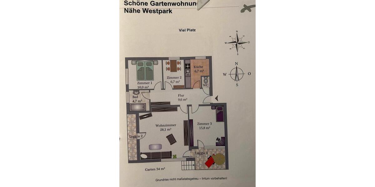 Erdgeschoßwohnung München Sendling-Westpark - 4 Zimmer, 90 m&sup2;, 695.000&euro; | Angebot:26060590