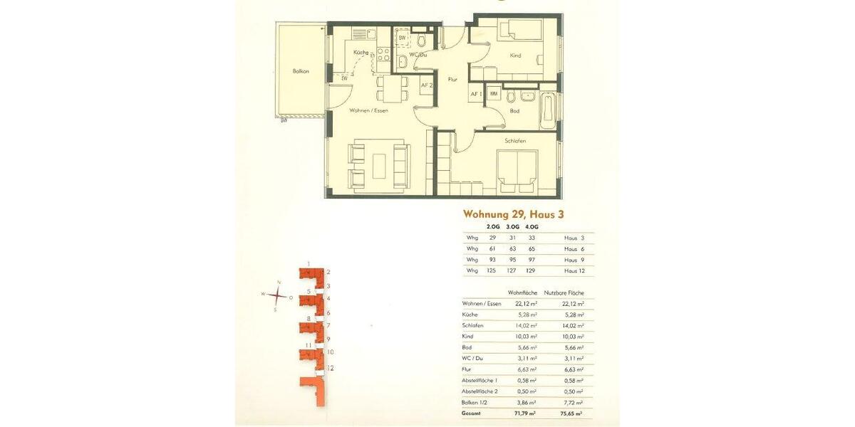 Etagenwohnung München Ramersdorf-Perlach - 3 Zimmer, 71 m&sup2;, 1.988&euro; | Angebot:26529929