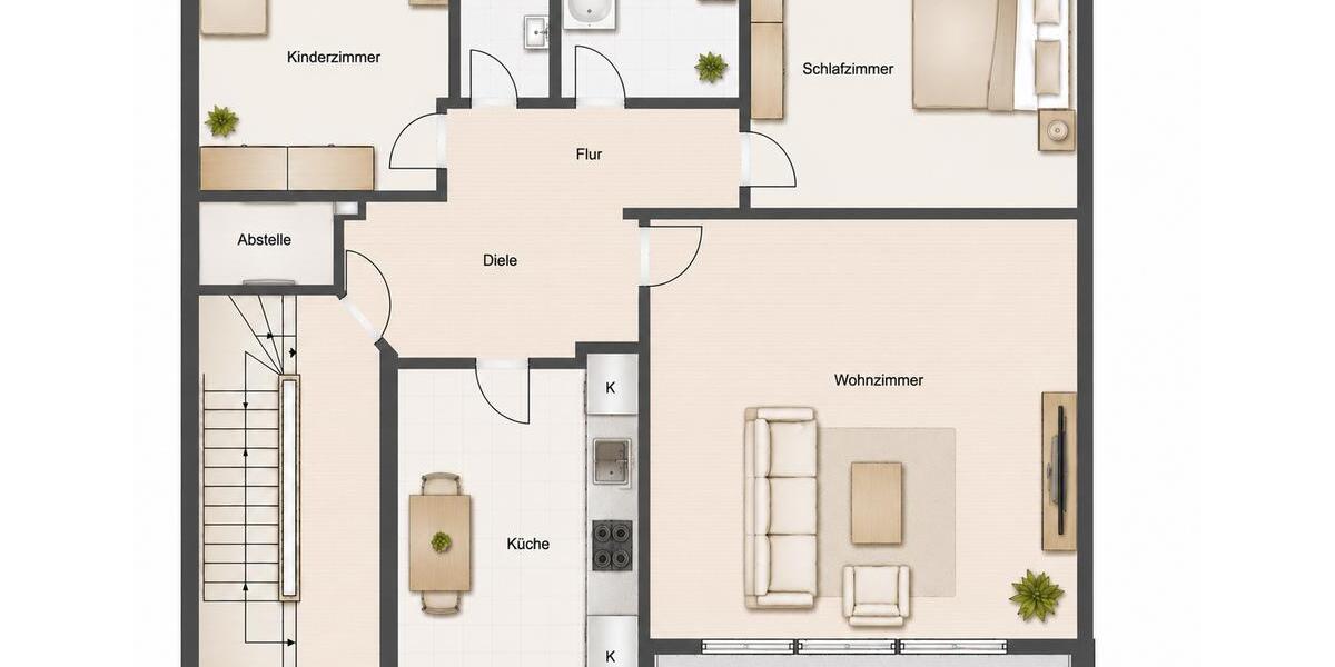 Etagenwohnung Pliening - 3 Zimmer, 92 m&sup2;, 1.490&euro; | Angebot:26619258