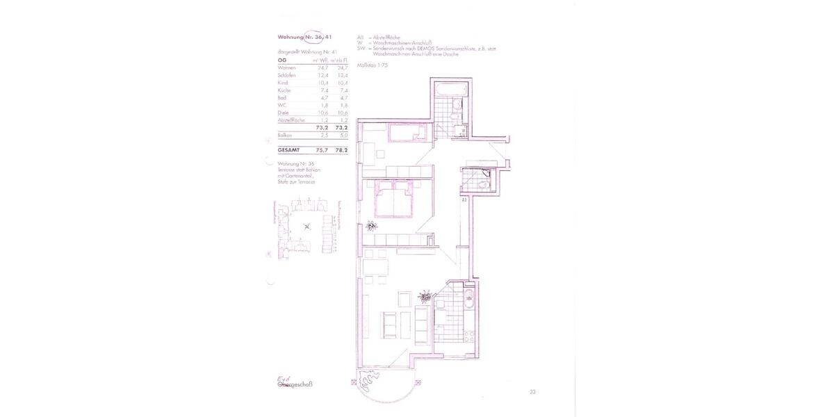 Erdgeschoßwohnung Gilching - 3 Zimmer, 78 m&sup2;, 579.500&euro; | Angebot:25944424