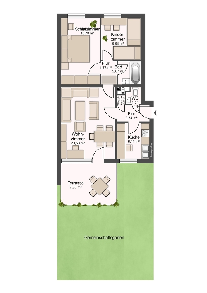 3-Zimmer-Wohnung direkt am Forstenrieder Park