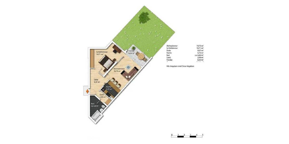 Etagenwohnung München Pasing-Obermenzing - 2 Zimmer, 56 m&sup2;, 1.150&euro; | Angebot:26929397