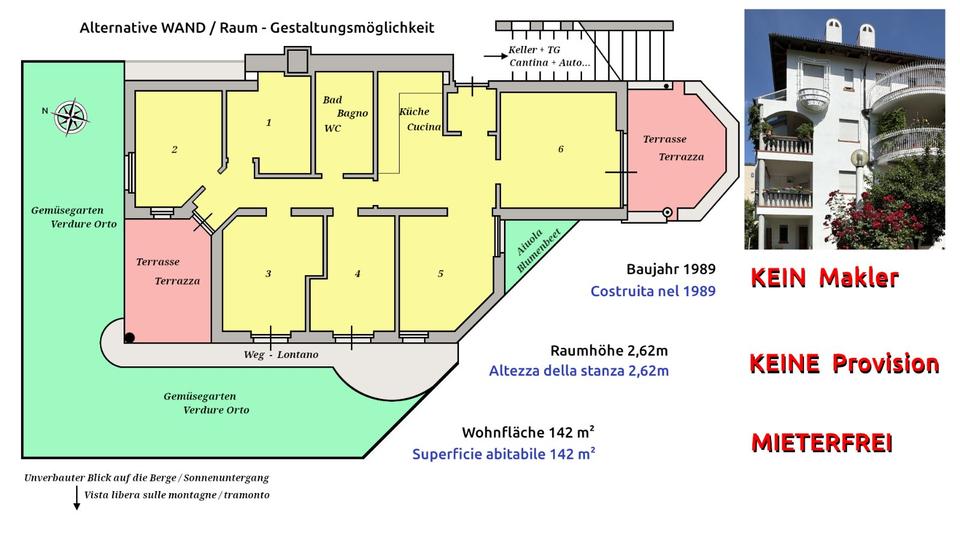 Erdgeschoßwohnung München Altstadt-Lehel - 6 Zimmer, 142 m&sup2;, 710.000&euro; | Angebot:27013676