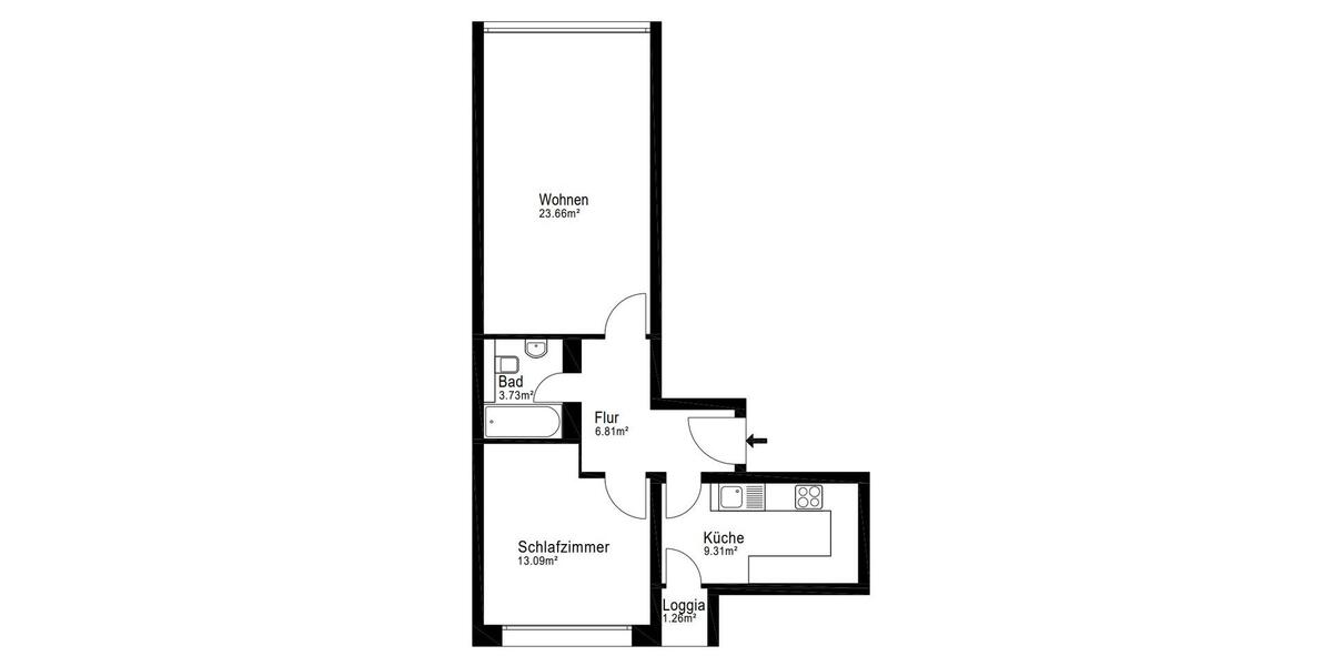 Hochparterre München Schwabing-Freimann - 2 Zimmer, 57 m&sup2;, 589.000&euro; | Angebot:26303108