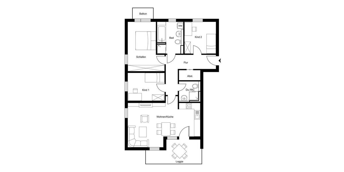 Etagenwohnung Vaterstetten Baldham - 4 Zimmer, 101 m&sup2;, 889.000&euro; | Angebot:24967290