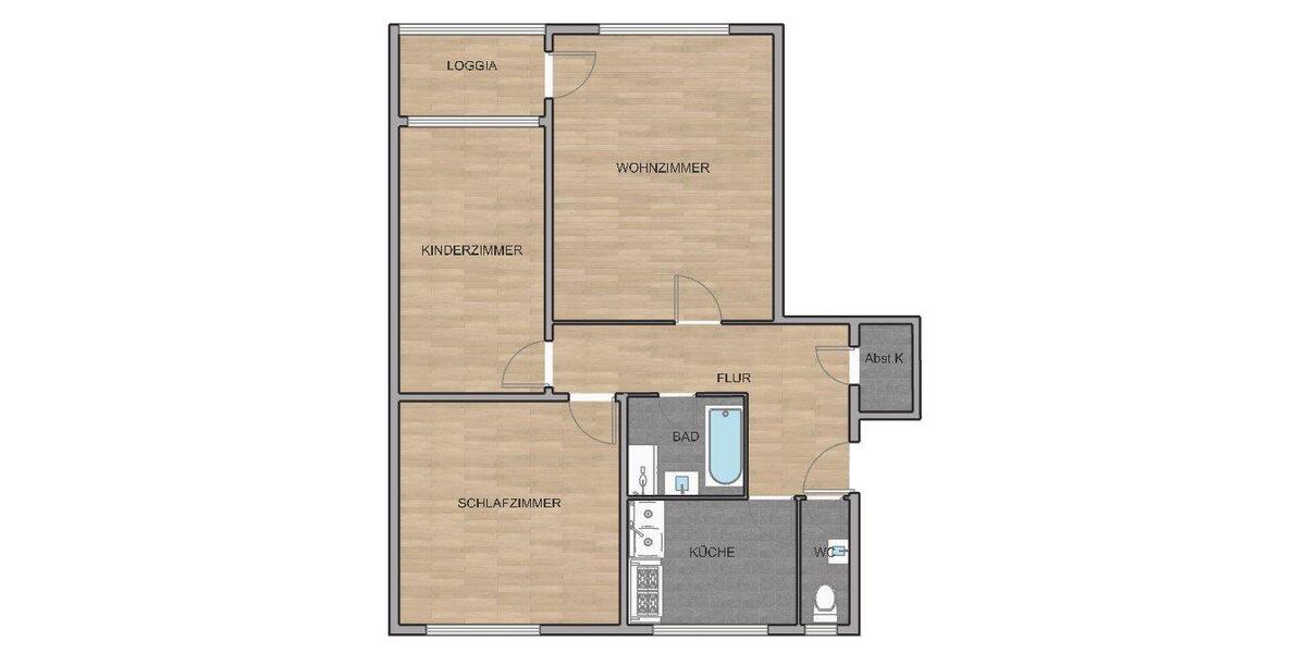 Etagenwohnung München Bogenhausen - 3 Zimmer, 75 m&sup2;, 669.000&euro; | Angebot:26087175