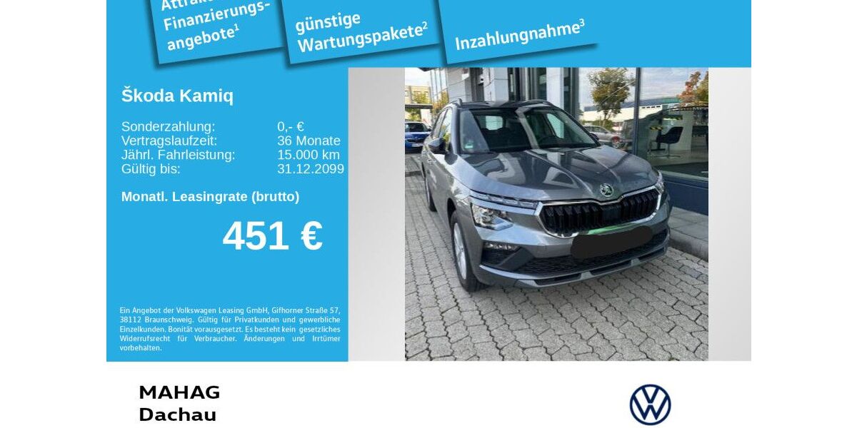 Skoda Kamiq 3.268 km 31.390 &euro; Dachau 85221