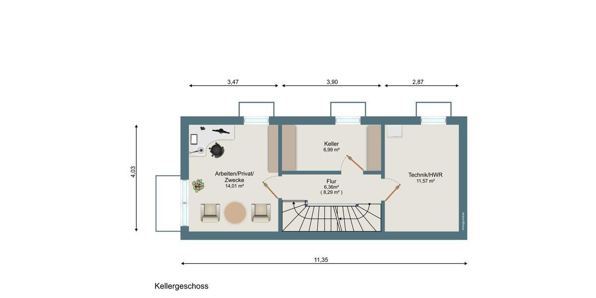 Reihenhaus München Allach-Untermenzing - 4 Zimmer, 113 m&sup2;, 2.950&euro; | Angebot:26624122
